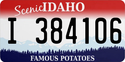 ID license plate I384106