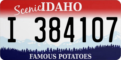 ID license plate I384107