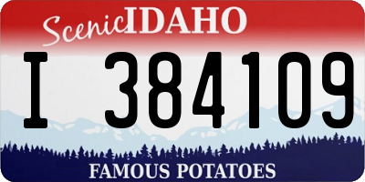 ID license plate I384109