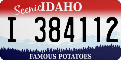ID license plate I384112