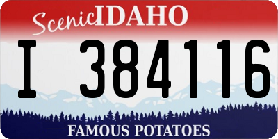 ID license plate I384116