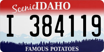 ID license plate I384119