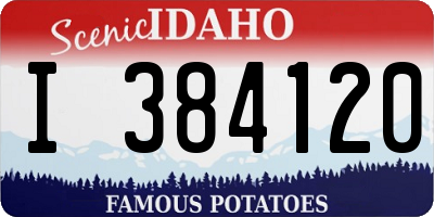 ID license plate I384120
