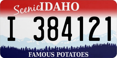 ID license plate I384121