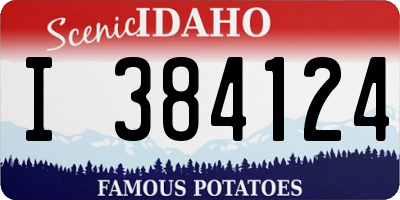 ID license plate I384124
