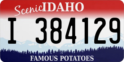 ID license plate I384129