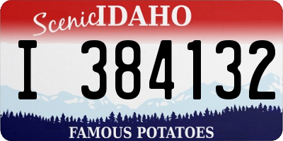 ID license plate I384132