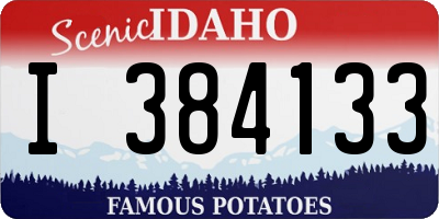 ID license plate I384133