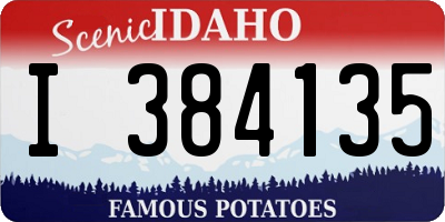 ID license plate I384135