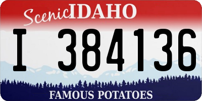 ID license plate I384136