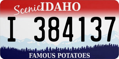 ID license plate I384137