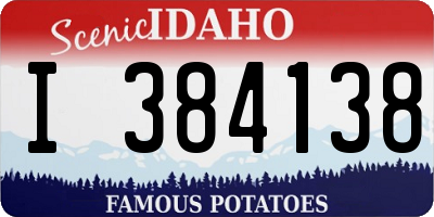 ID license plate I384138