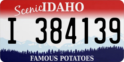 ID license plate I384139