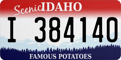 ID license plate I384140