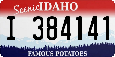 ID license plate I384141