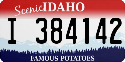 ID license plate I384142