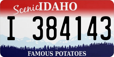 ID license plate I384143