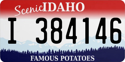 ID license plate I384146
