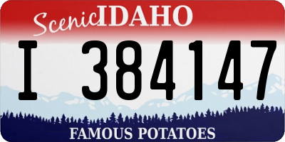 ID license plate I384147