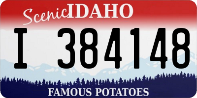ID license plate I384148