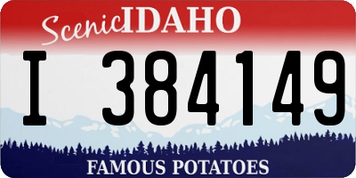 ID license plate I384149