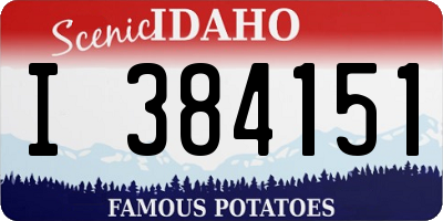 ID license plate I384151