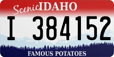 ID license plate I384152