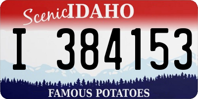ID license plate I384153