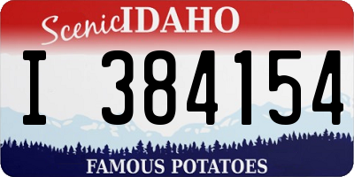 ID license plate I384154