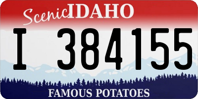 ID license plate I384155