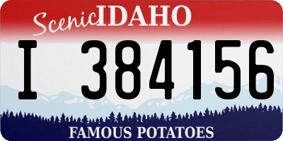 ID license plate I384156