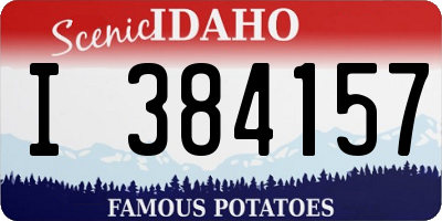 ID license plate I384157
