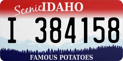 ID license plate I384158