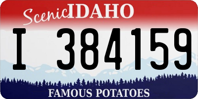 ID license plate I384159
