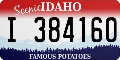 ID license plate I384160