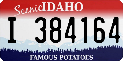 ID license plate I384164