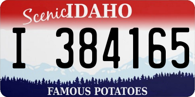 ID license plate I384165