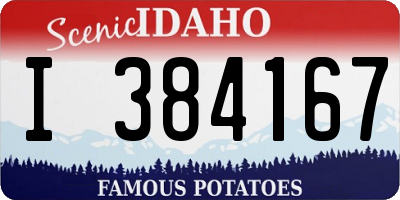 ID license plate I384167
