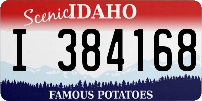 ID license plate I384168