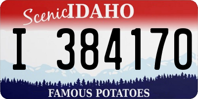 ID license plate I384170