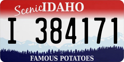 ID license plate I384171
