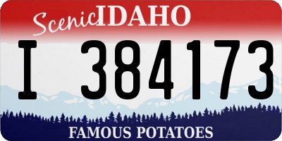 ID license plate I384173