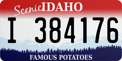 ID license plate I384176