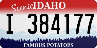 ID license plate I384177