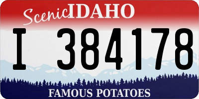 ID license plate I384178