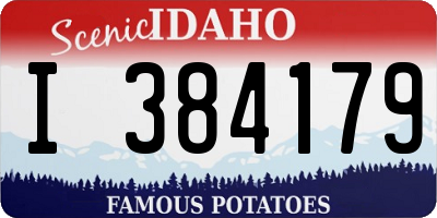 ID license plate I384179