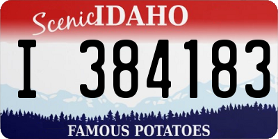 ID license plate I384183