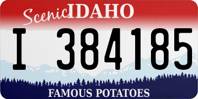 ID license plate I384185