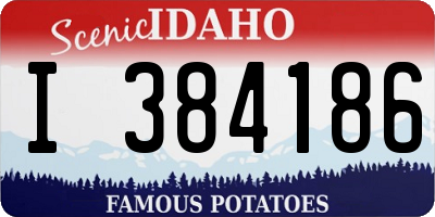 ID license plate I384186