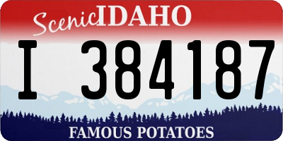 ID license plate I384187